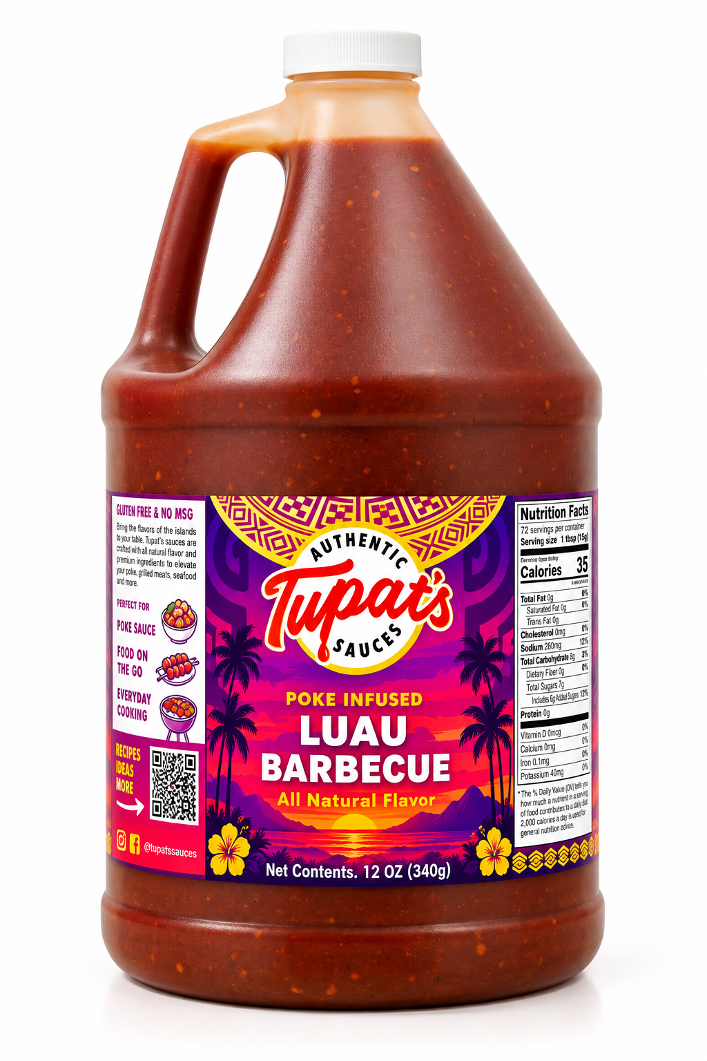 Tupat’s Hawaiian Luau BBQ Poke Sauce- 1 Gallon